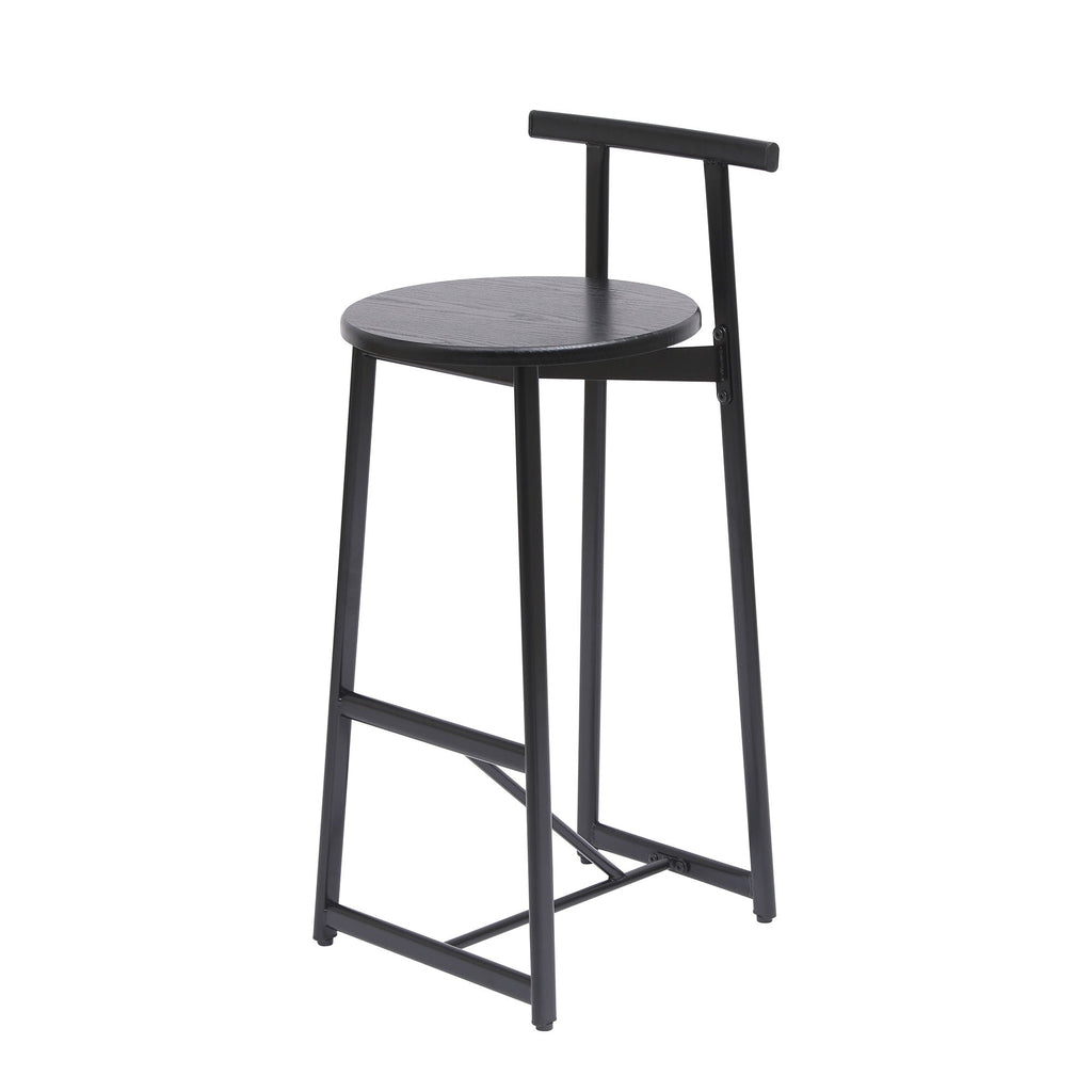 Modern Bar Stools with Backrest – Set of 3