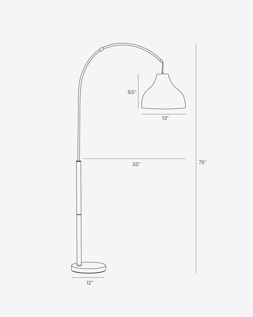 The Lark LED Floor Lamp-Touch Activated