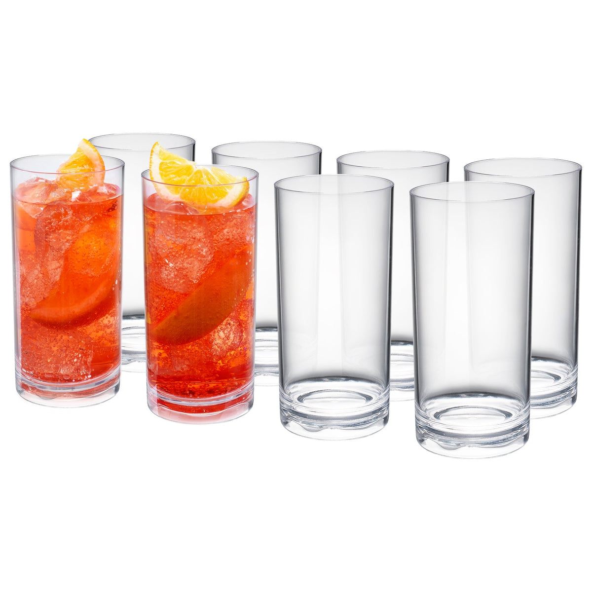 Barcelona Acrylic Highball Glasses – Set of 8