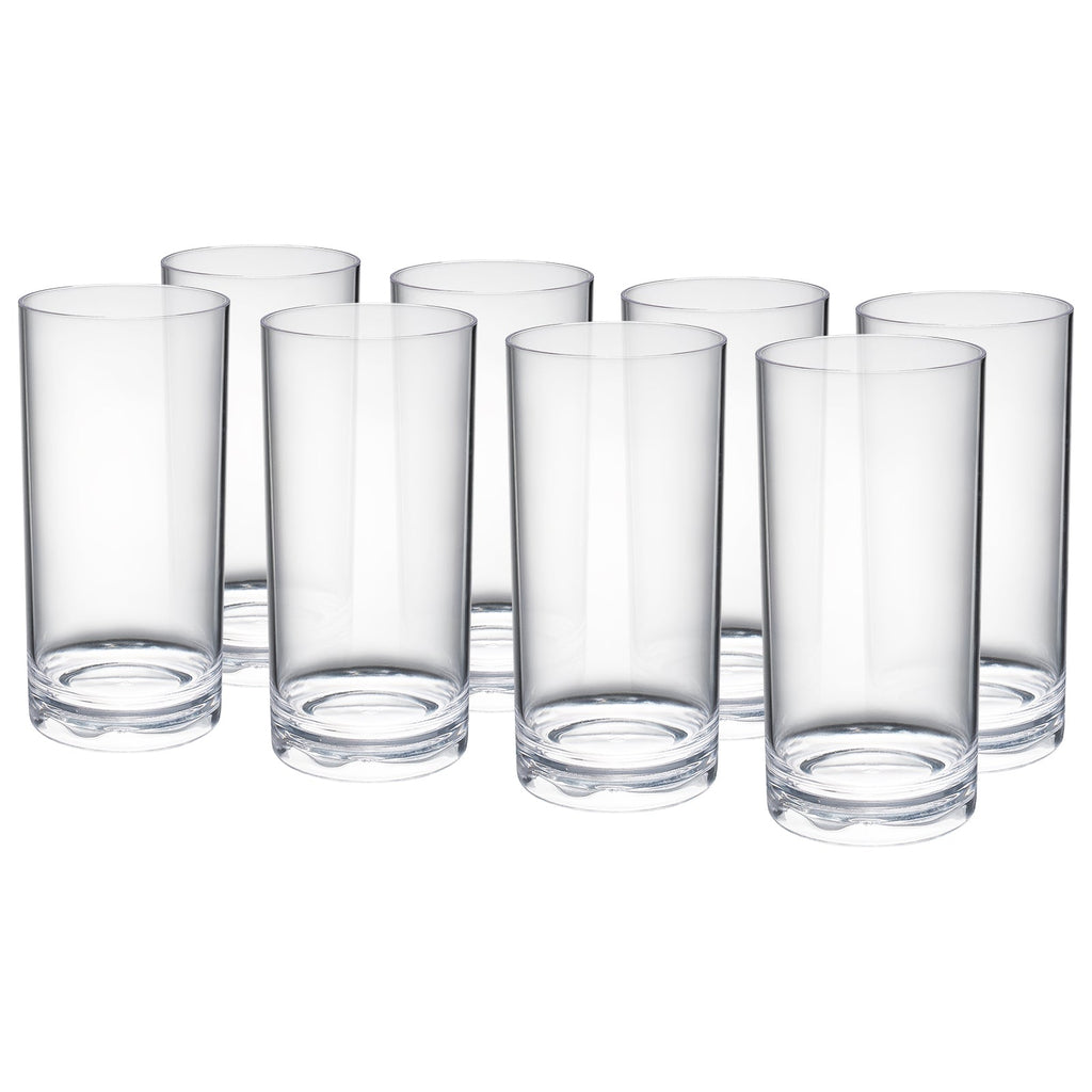 Barcelona Acrylic Highball Glasses – Set of 8