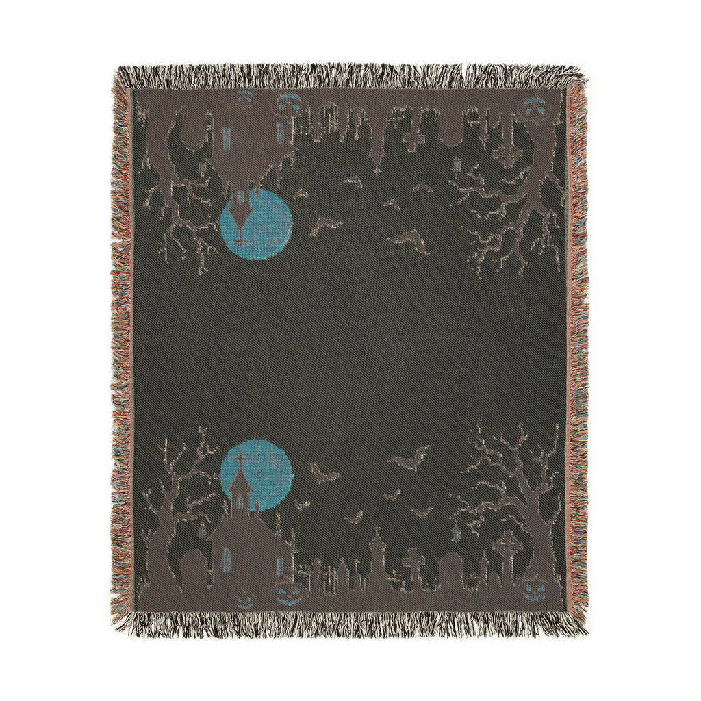 Spooky Harvest Woven Throw Blanket – Moonlit House