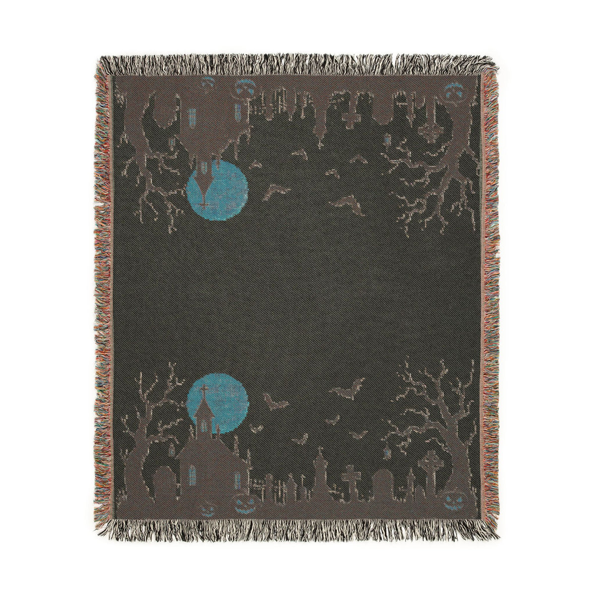 Spooky Harvest Woven Throw Blanket – Moonlit House