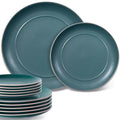 12-Piece Dinner Plate Set — Dishwasher & Microwave Safe