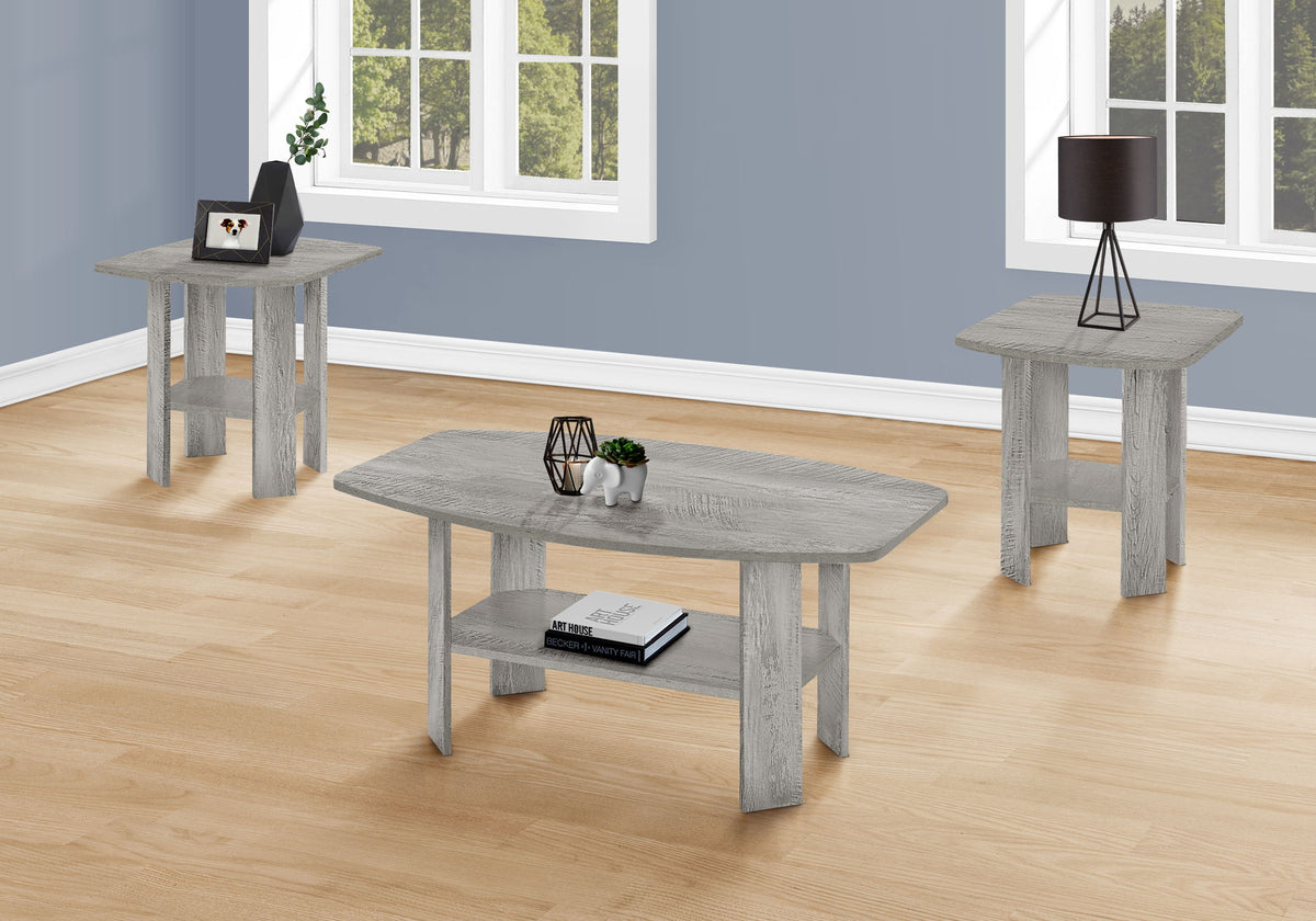Casual 3 Piece Table Set -1 Coffee Table, 2 End Tables