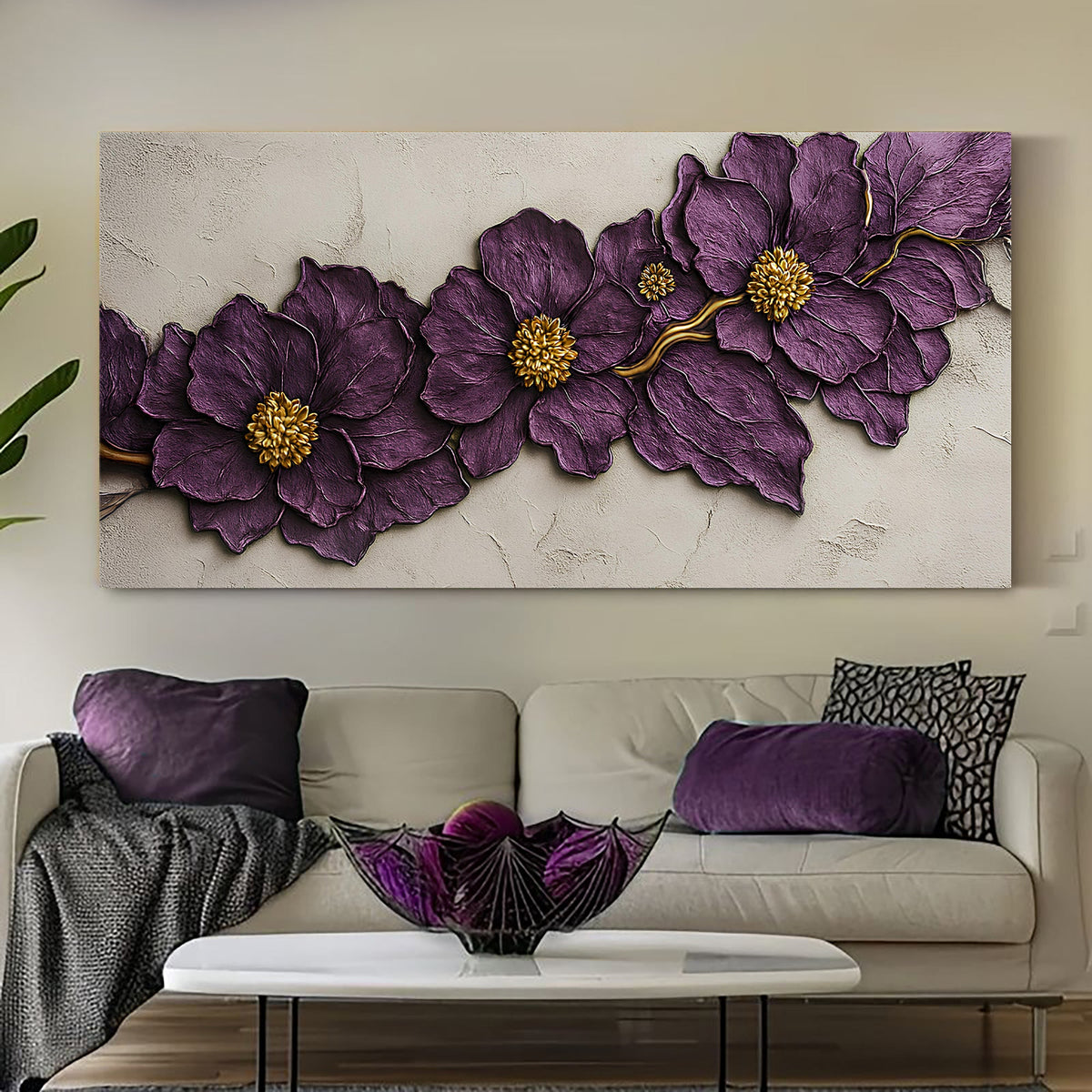 Purple Flower - Wall Art