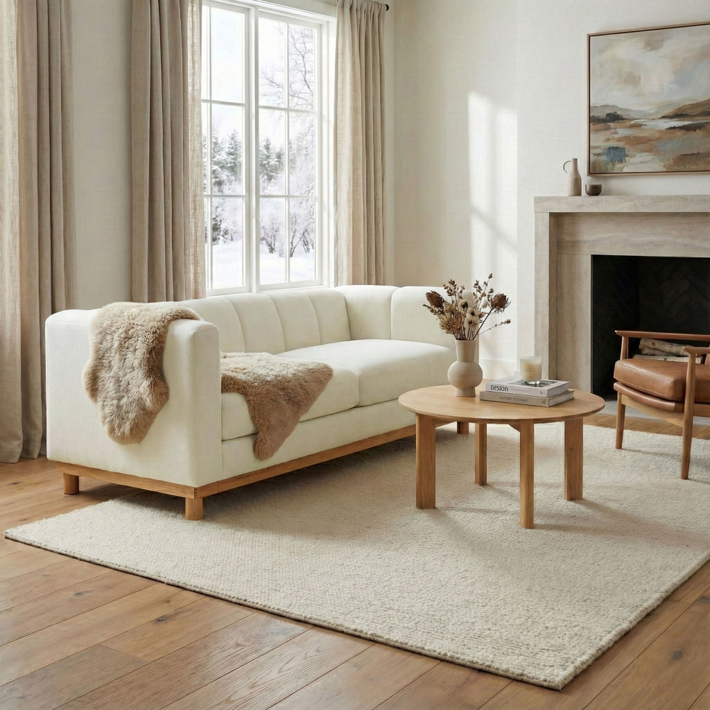 Plush Loveseat Sofa For Living Room