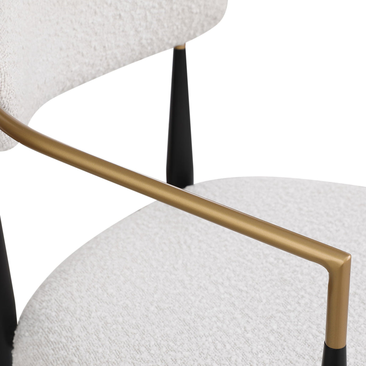 Upholstered Bar Stools with Backs- Set of 2 - Beige