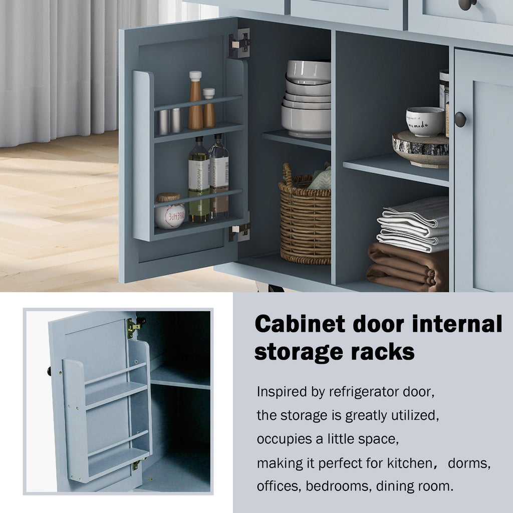 Drop-Leaf Countertop Kitchen Cart