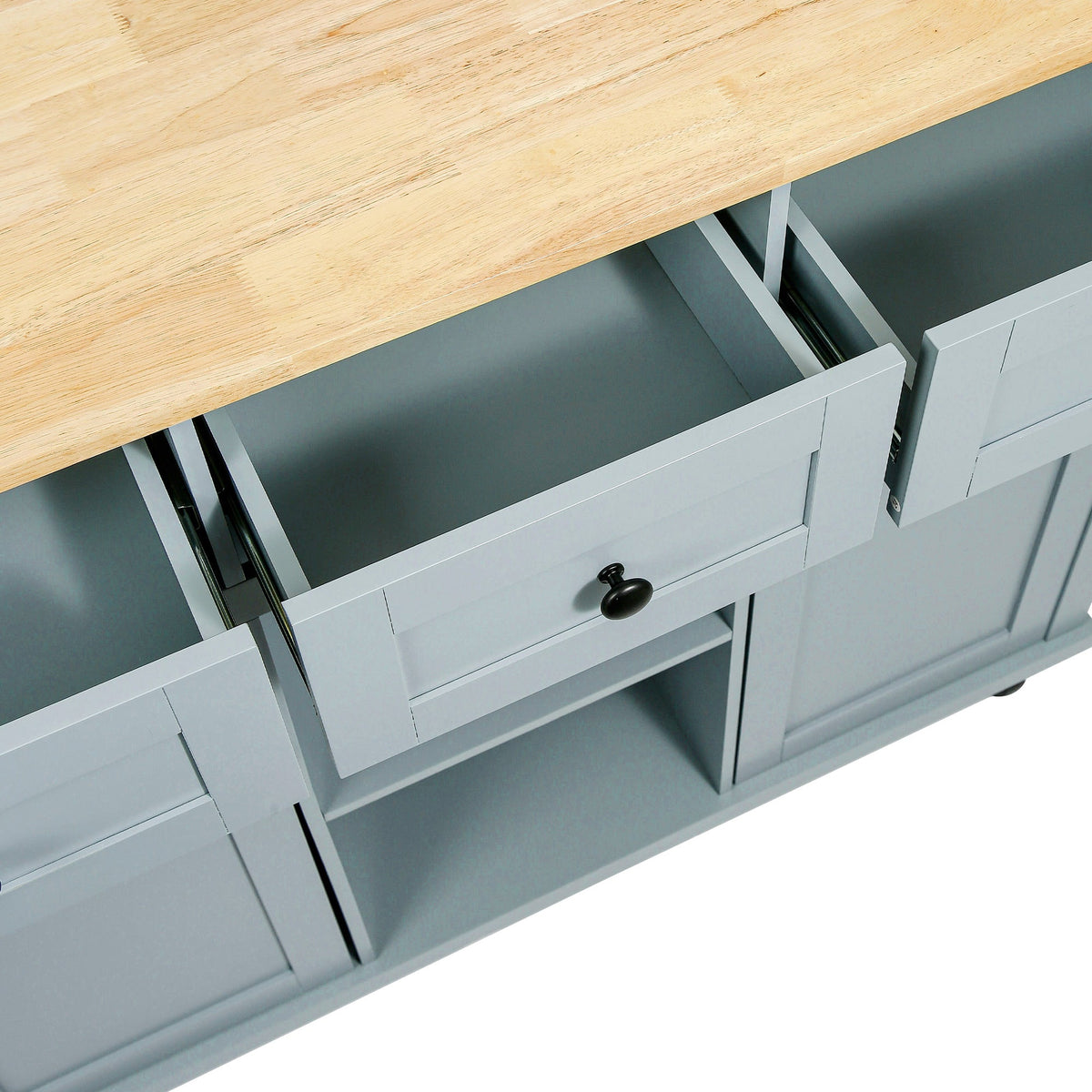 Drop-Leaf Countertop Kitchen Cart