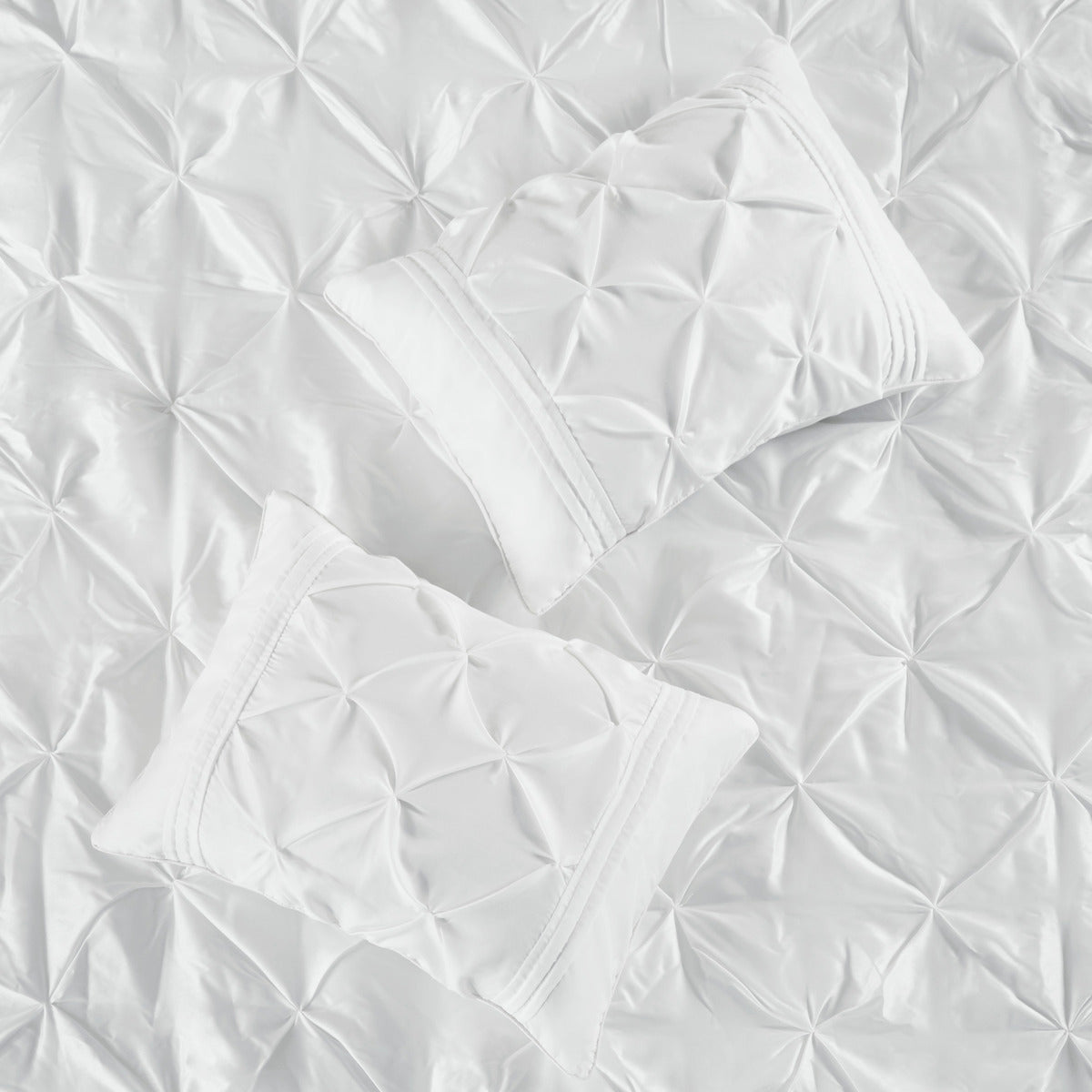 White 7 Piece Tufted Comforter Set