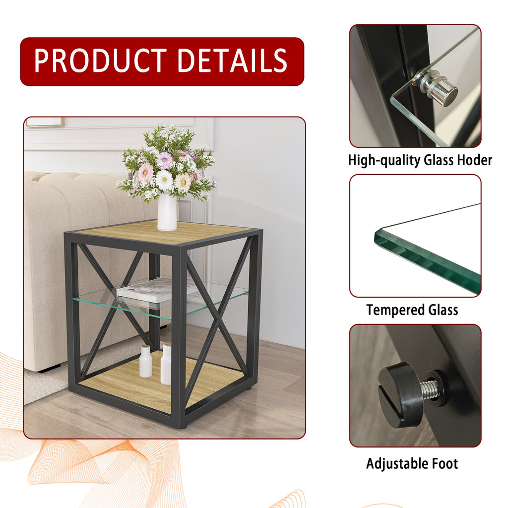 Modern End Table Nightstands-Set of 2