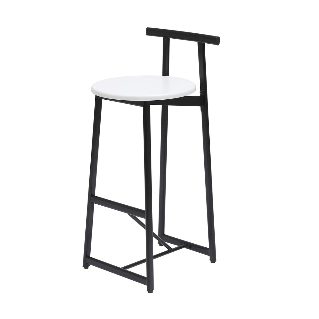 Modern Bar Stools with Backrest – Set of 3