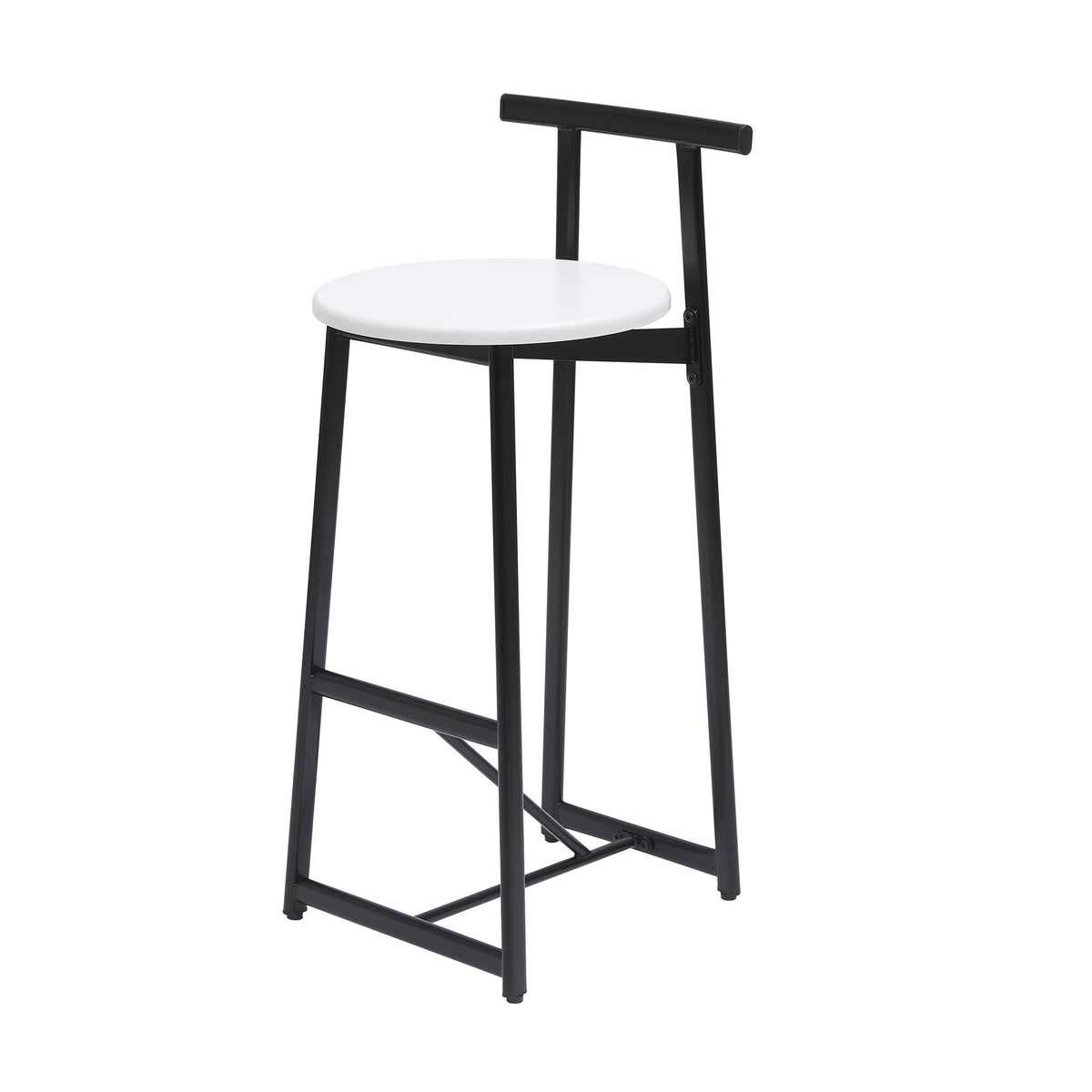 Modern Bar Stools with Backrest – Set of 3