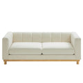 Beige sofa on a white background