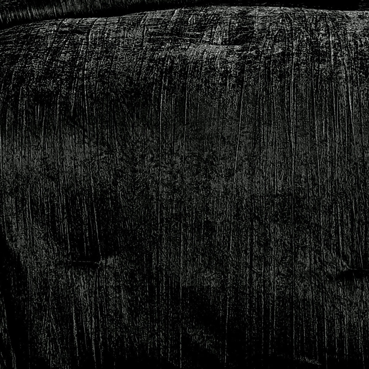 The Turin 7 Piece Black Crinkle Velvet Comforter Set