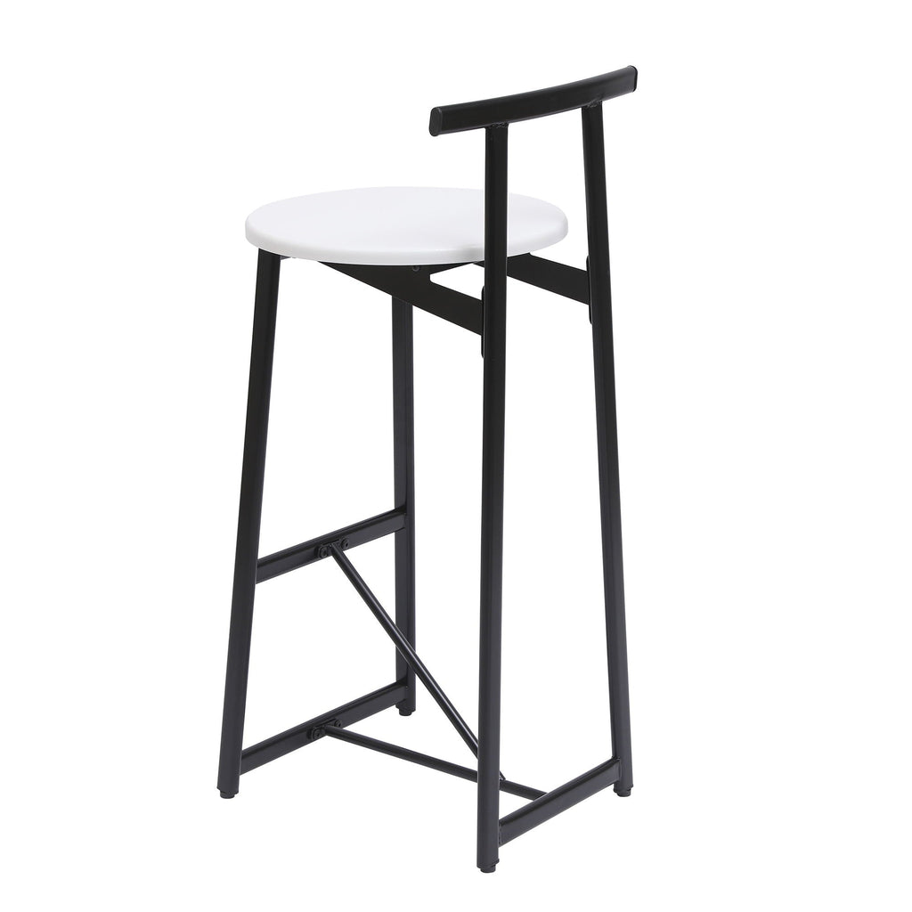 Modern Bar Stools with Backrest – Set of 3
