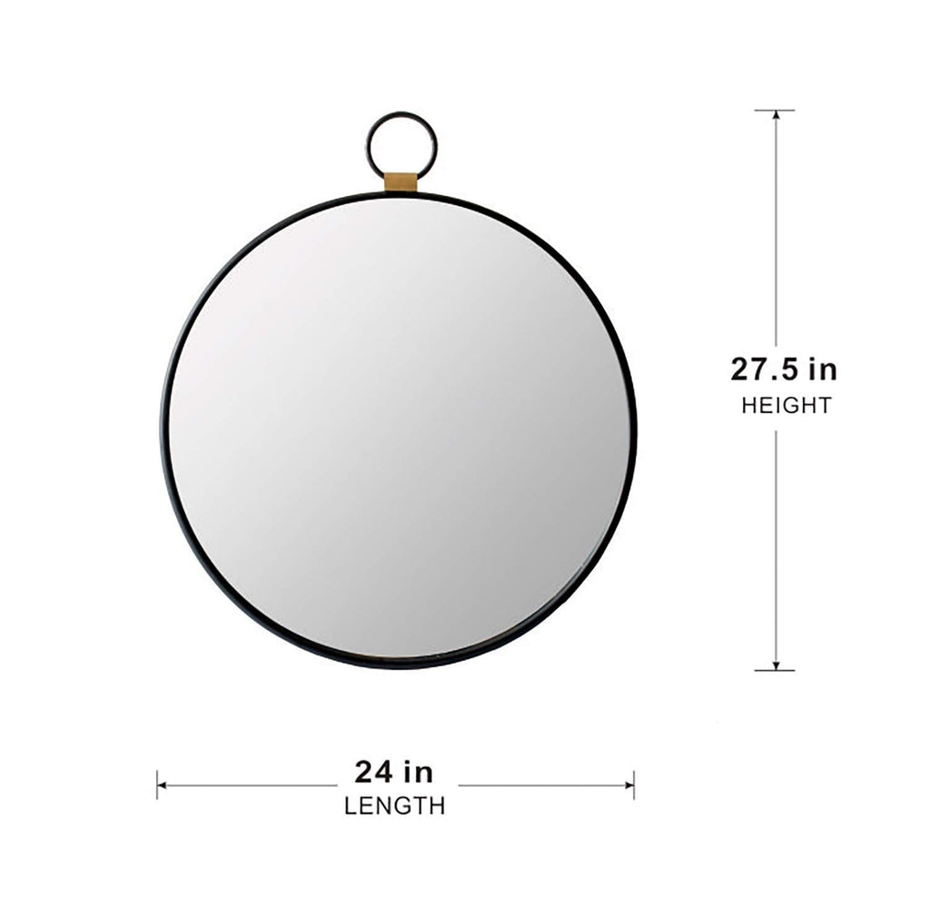 Contemporary Minimalist Accent Mirror in Black
