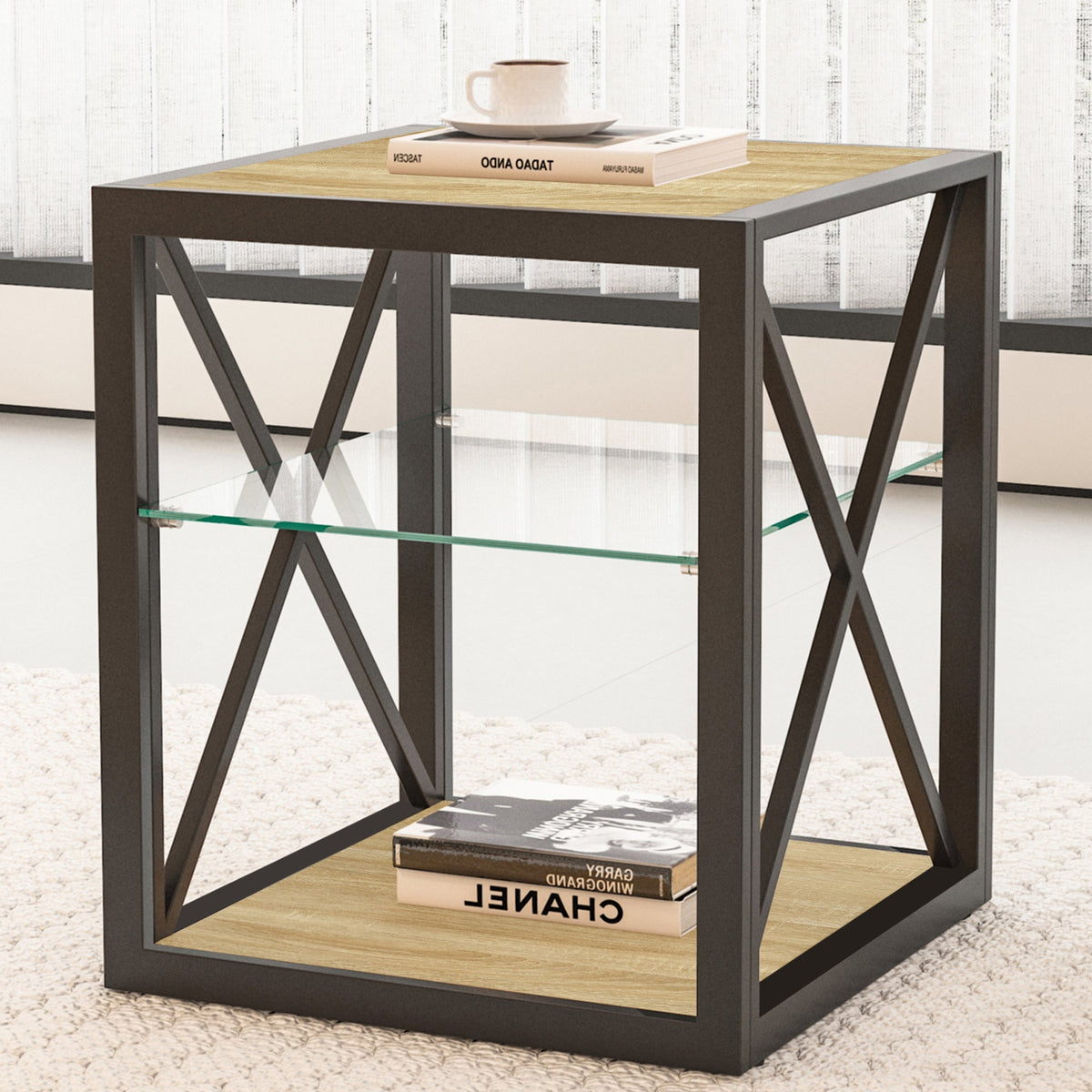 Modern End Table Nightstands-Set of 2