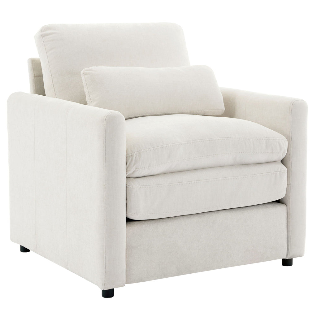 Cozy Upholstered Cushion Armchair