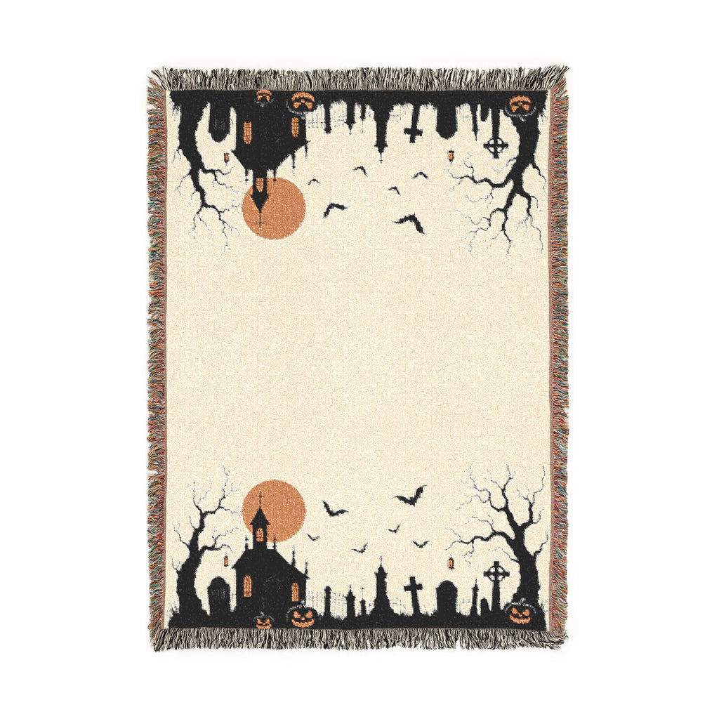 Spooky Harvest Woven Throw Blanket – Moonlit House