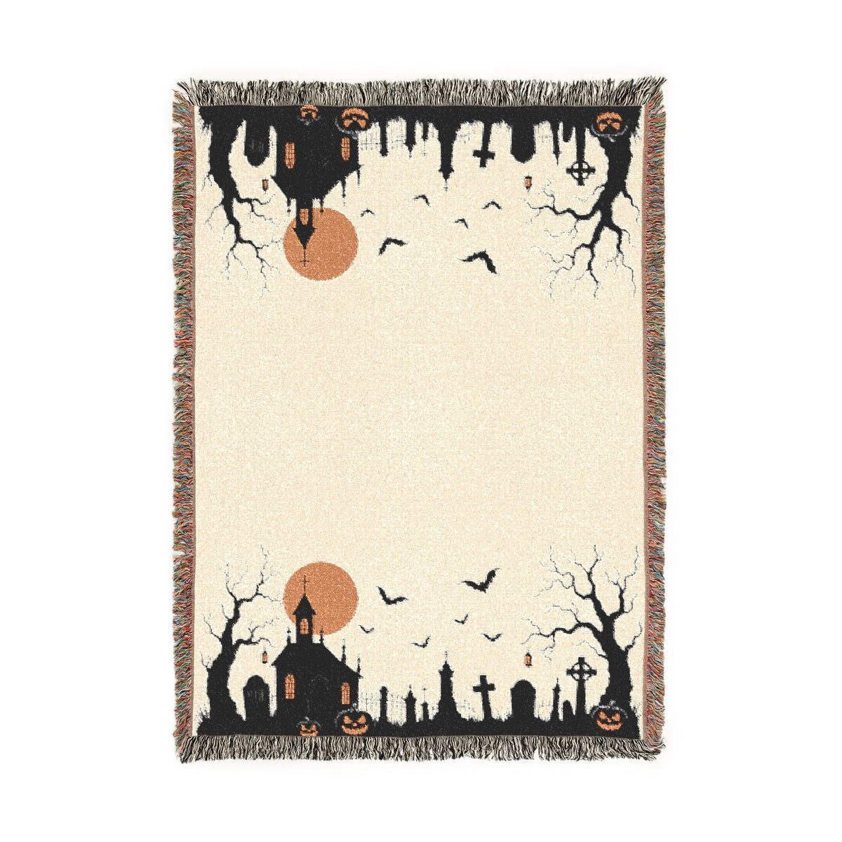Spooky Harvest Woven Throw Blanket – Moonlit House