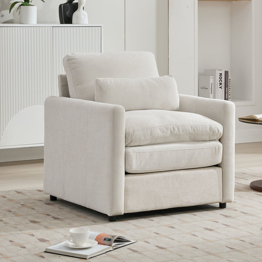 Cozy Upholstered Cushion Armchair