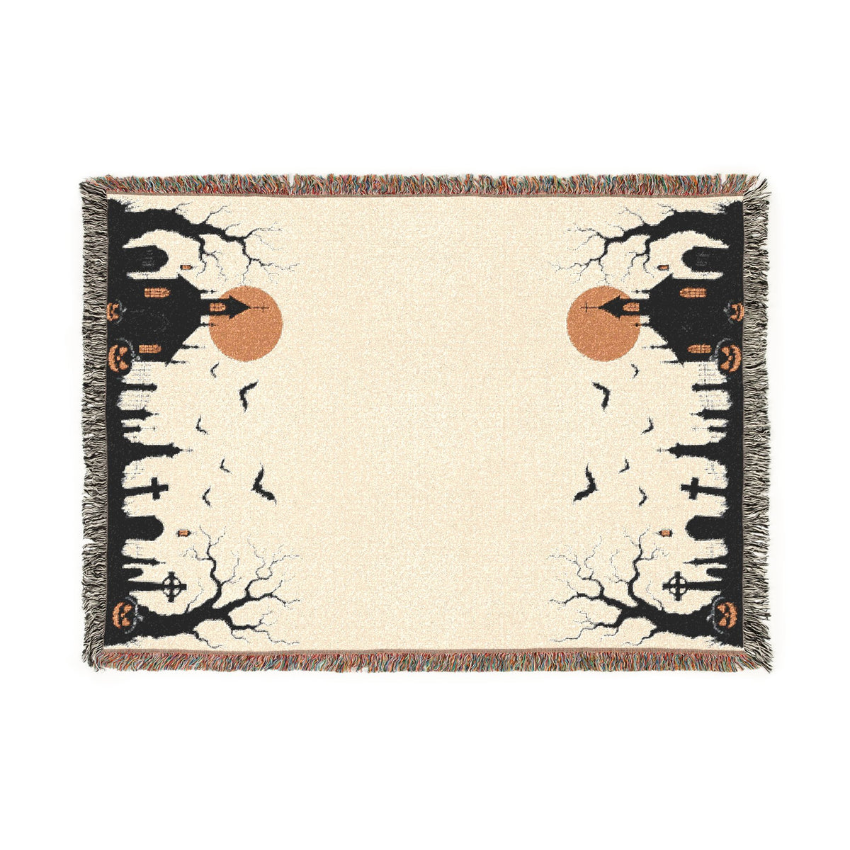 Spooky Harvest Woven Throw Blanket – Moonlit House