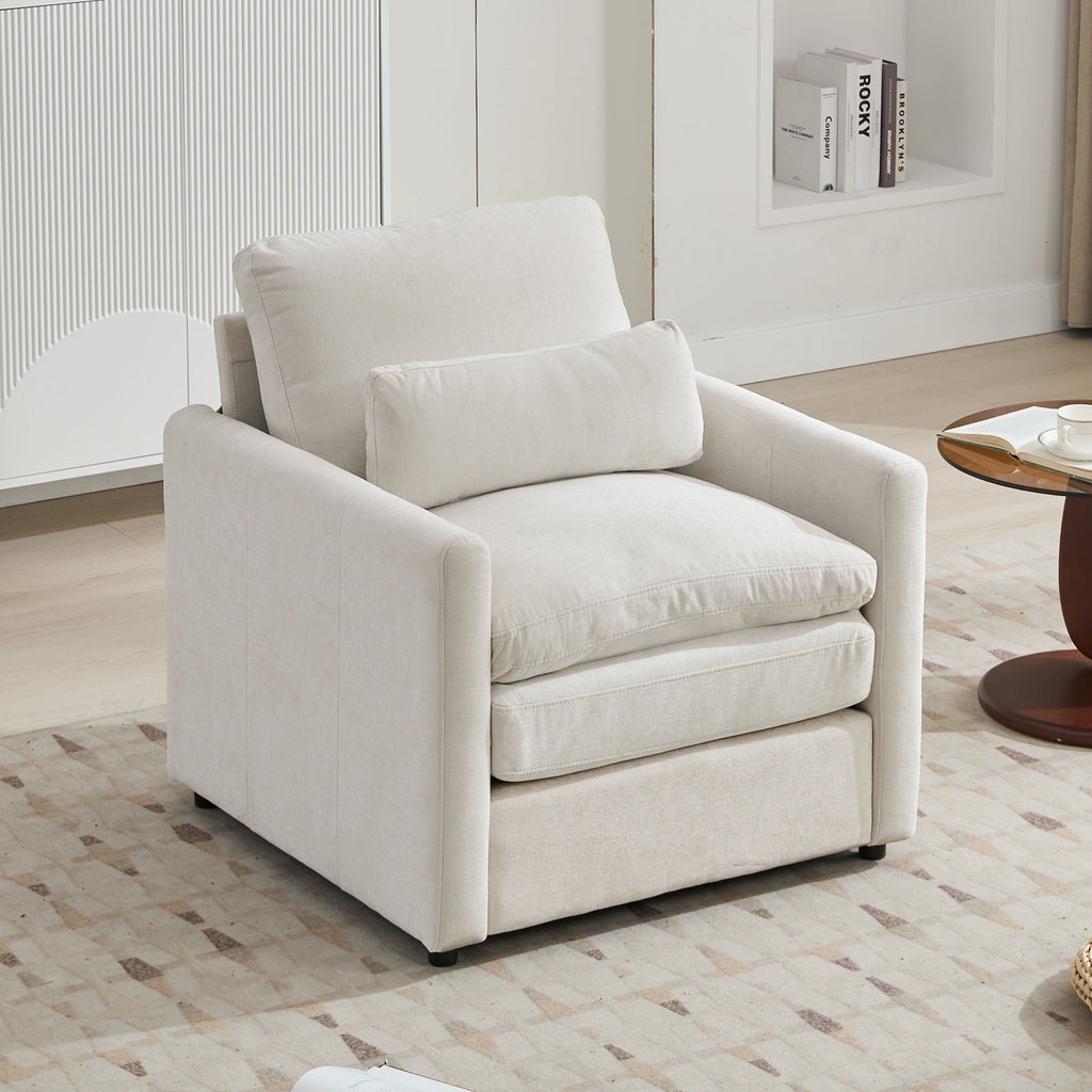 Cozy Upholstered Cushion Armchair