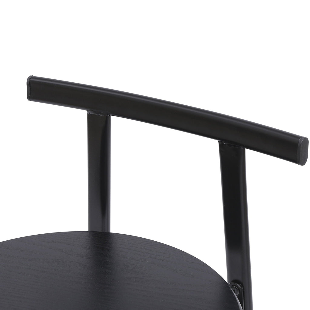 Modern Bar Stools with Backrest – Set of 3