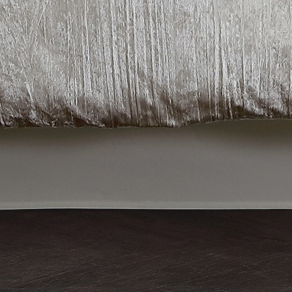 The Turin 7 Piece White Crinkle Velvet Queen Comforter Ensemble