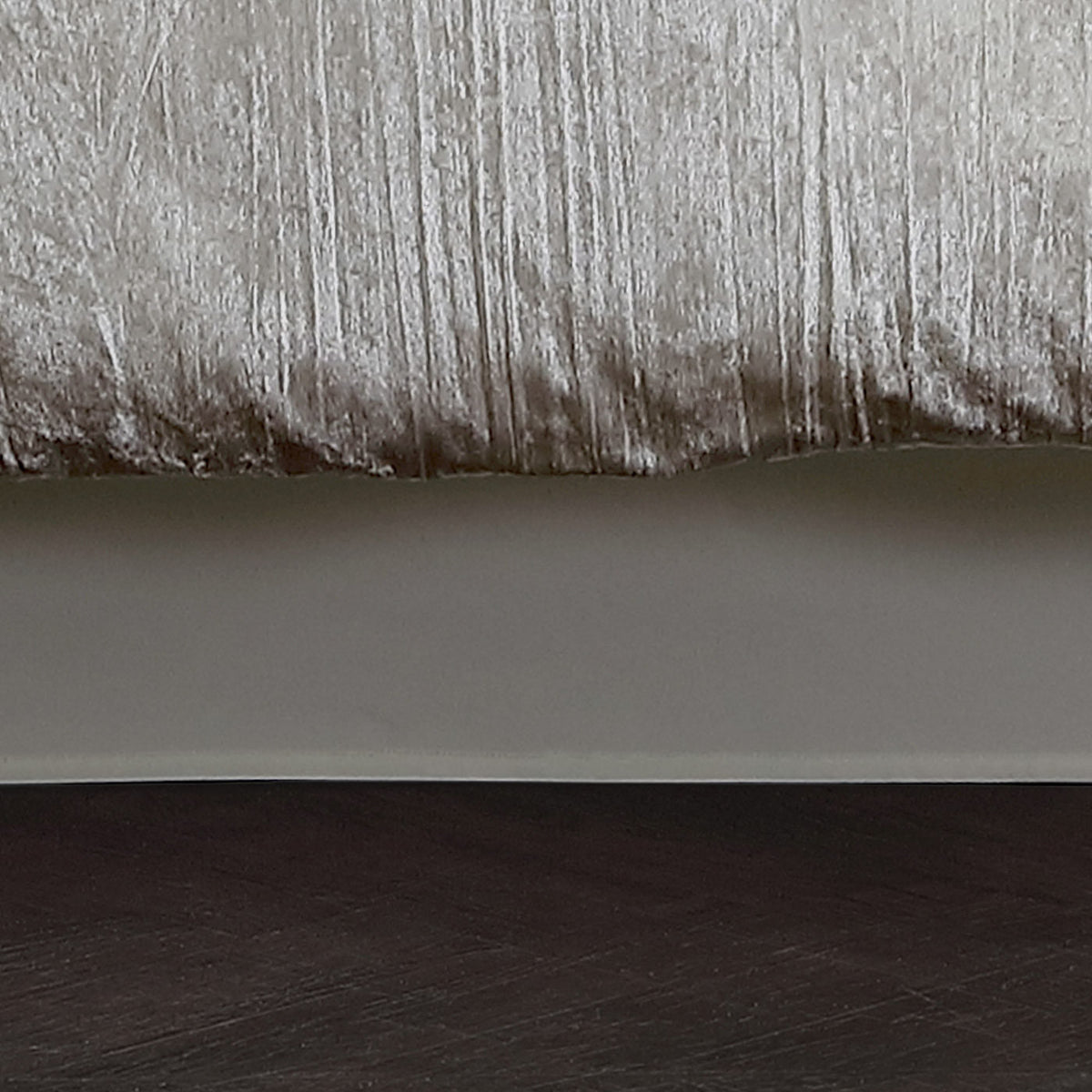 The Turin 7 Piece White Crinkle Velvet Queen Comforter Ensemble