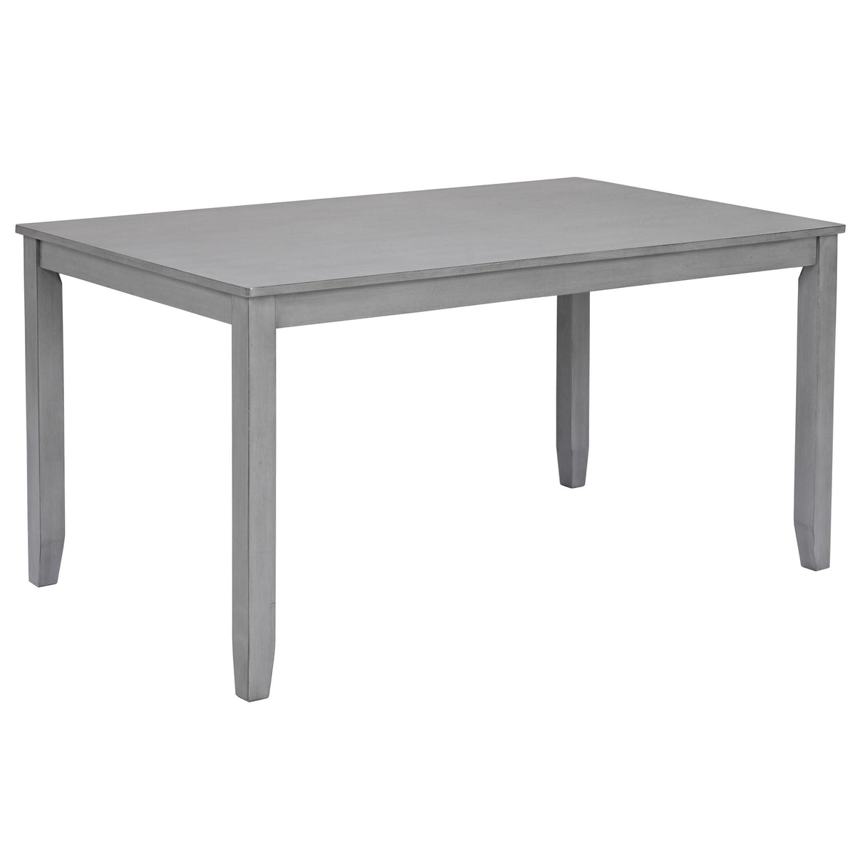 6 Piece Wood Dining Table with 4 Upholstered Chairs And A Bench