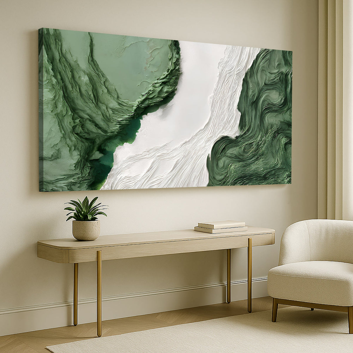 Green Rivers V - Abstract Wall Art