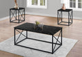 Marble Look Finish 3-Piece Contemporary Living Room Table Set