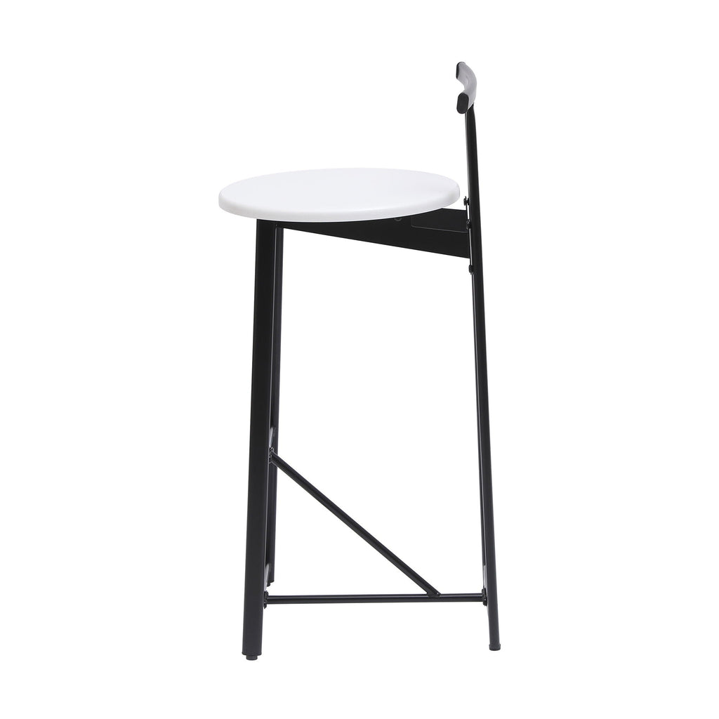 Modern Bar Stools with Backrest – Set of 3
