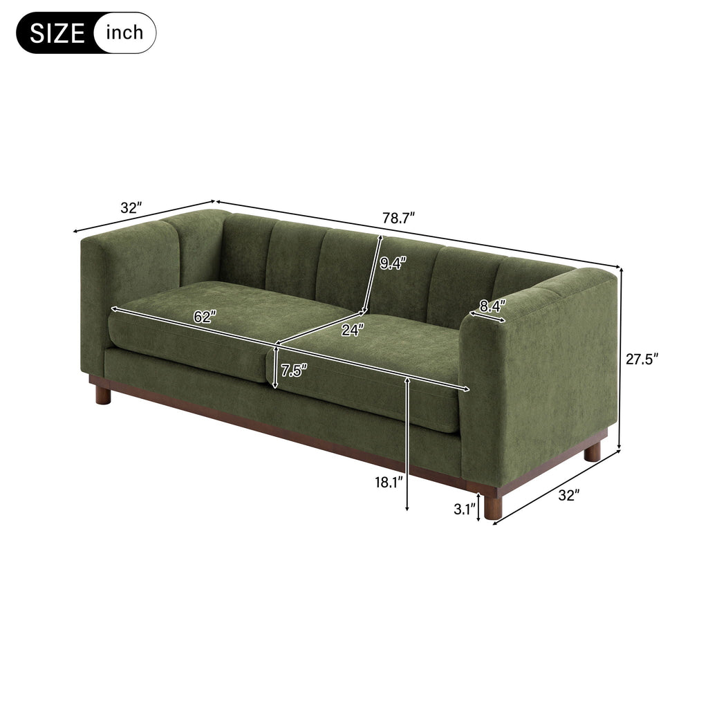 Plush Loveseat Sofa For Living Room