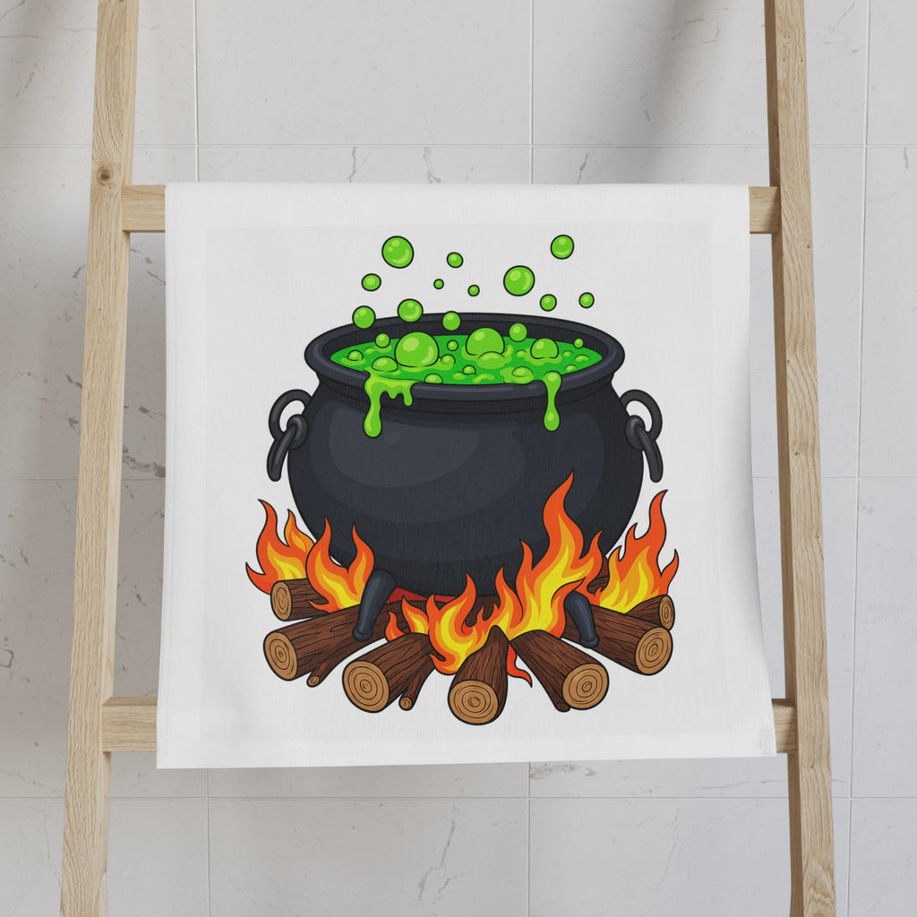 Halloween Cauldron Hand Towel – Witch Kitchen Décor