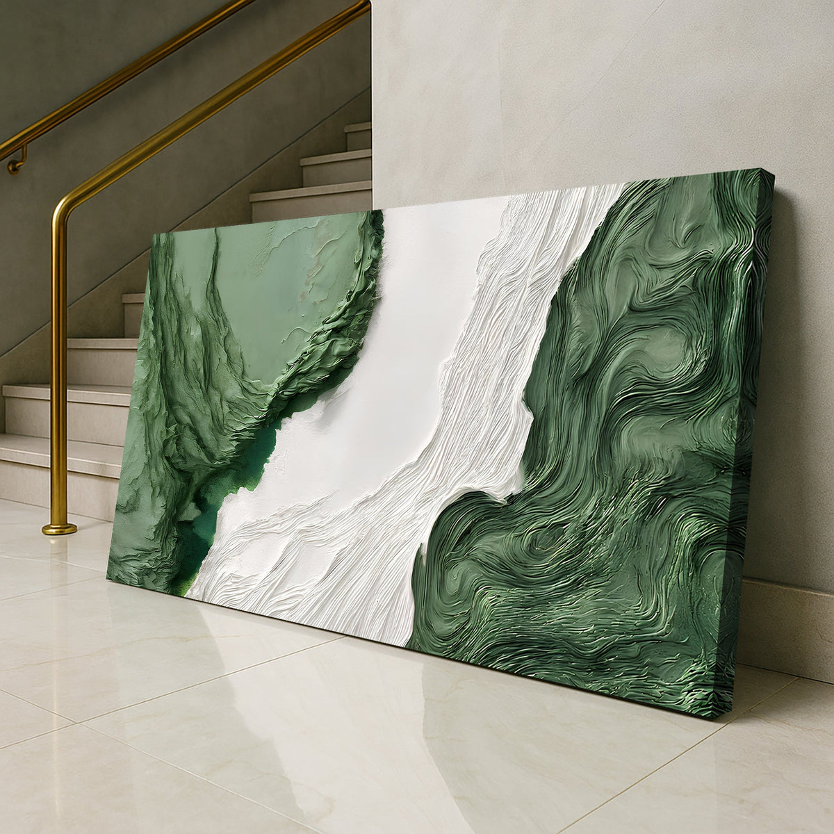 Green Rivers V - Abstract Wall Art
