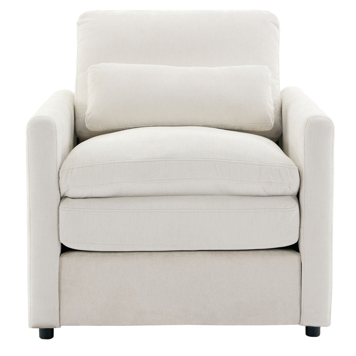 Cozy Upholstered Cushion Armchair