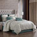 The Marana 9 Pc Medallion Jacquard Comforter Set