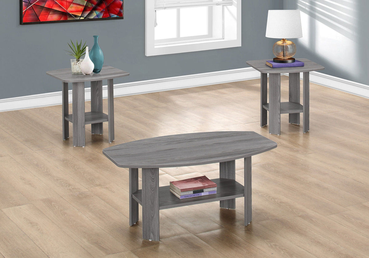 Casual 3 Piece Table Set -1 Coffee Table, 2 End Tables