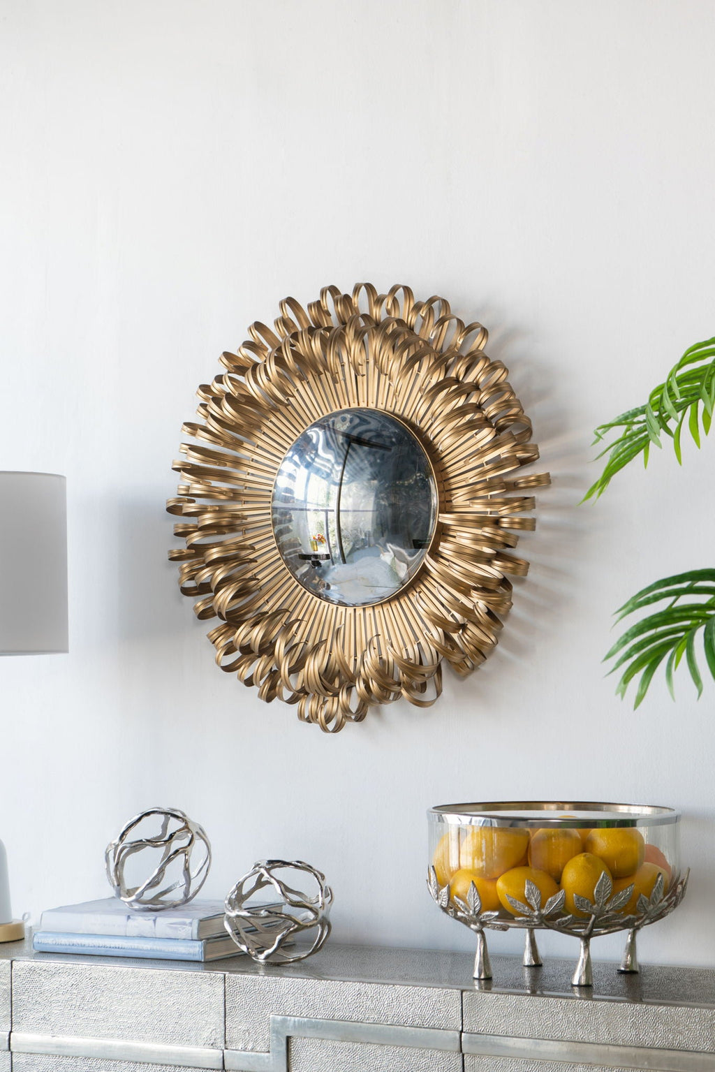 Sunburst Wall Mirror in Gold
