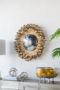 Sunburst Wall Mirror in Gold