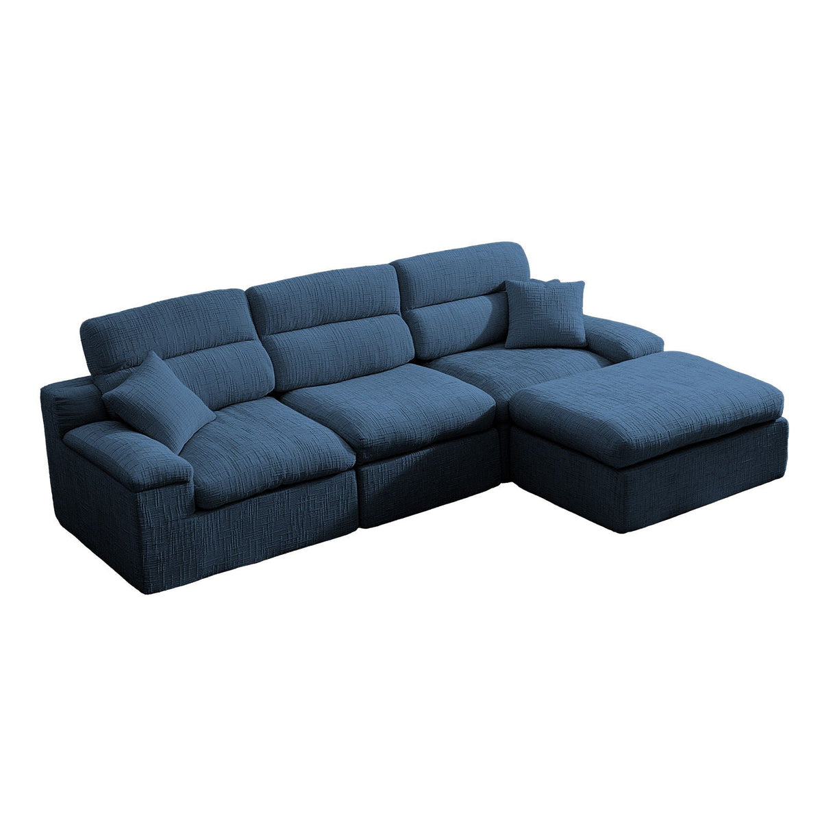 Corner Chaise Sofa with High Backrest - 2 Piece Set