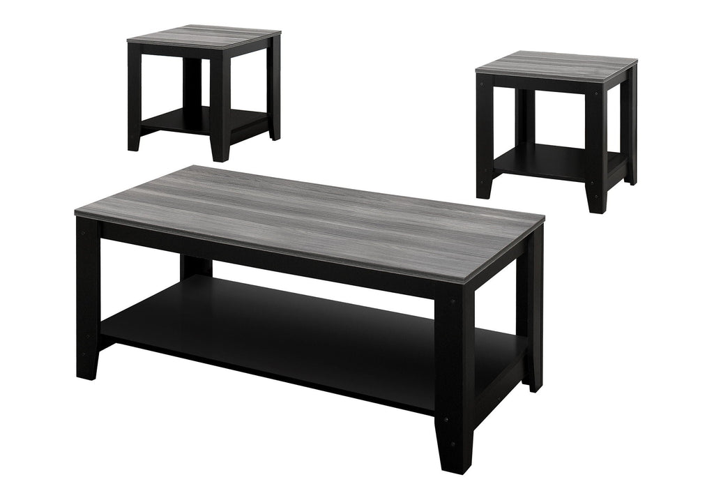 Black Metro Accent Table Set-1 Coffee Table & 2 End Tables