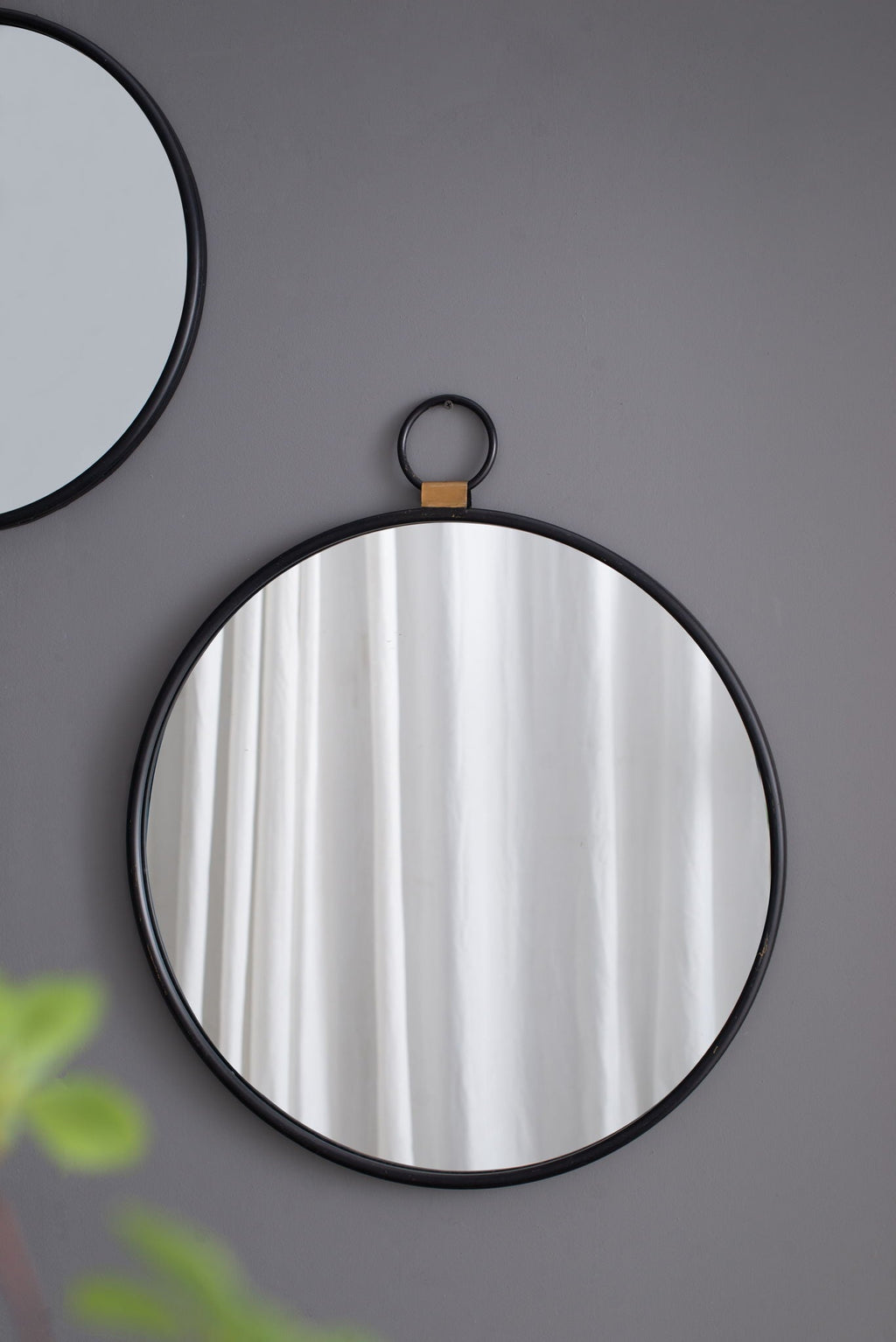 Contemporary Minimalist Accent Mirror in Black