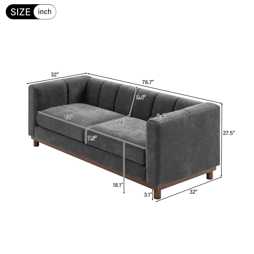 Plush Loveseat Sofa For Living Room