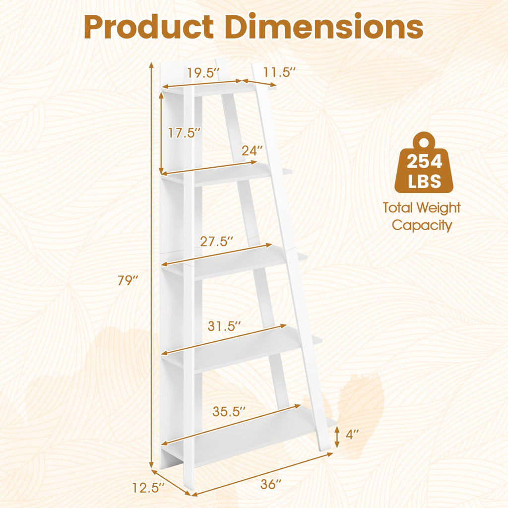 The Vertical 5-Tier Bookshelf, 79" Tall