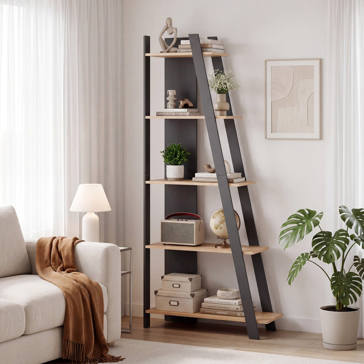 The Vertical 5-Tier Bookshelf, 79" Tall