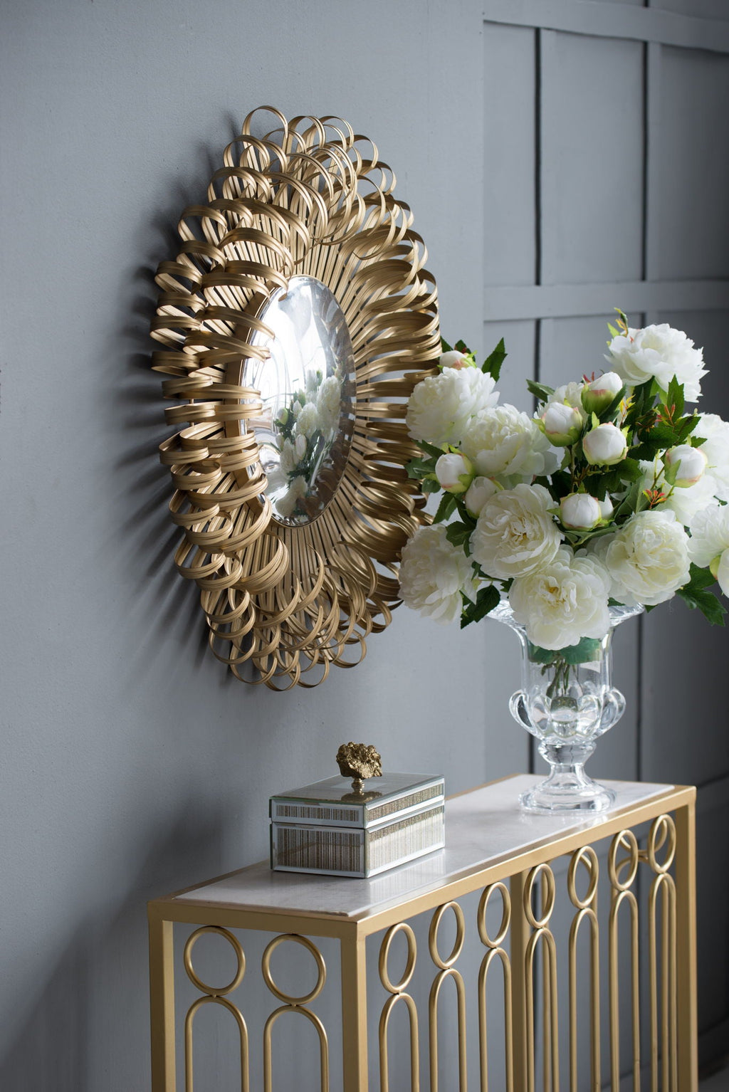 Sunburst Wall Mirror in Gold